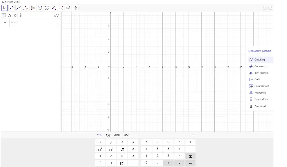 Geogebra workspace
