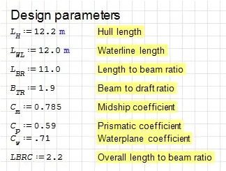 SMath Studio design parameters