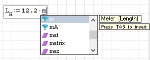 Smath Studio length unit entry