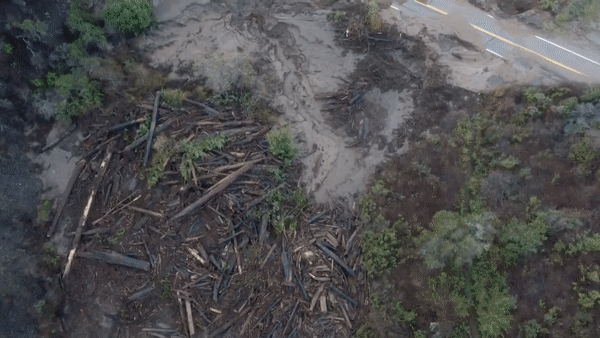 Drone over the washout