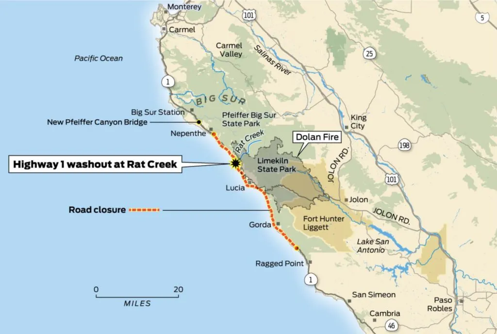 Map of Dolan Fire