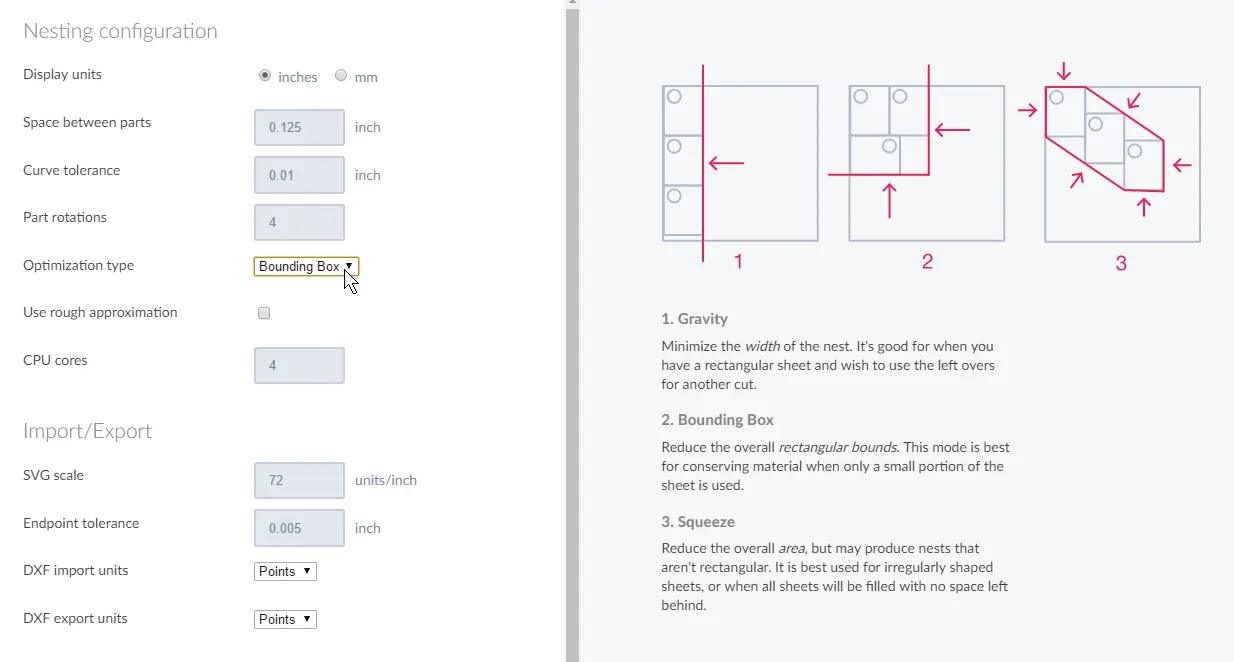 Deepnest-configuration