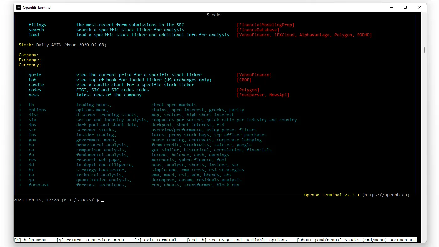 openbb-stocks-menu
