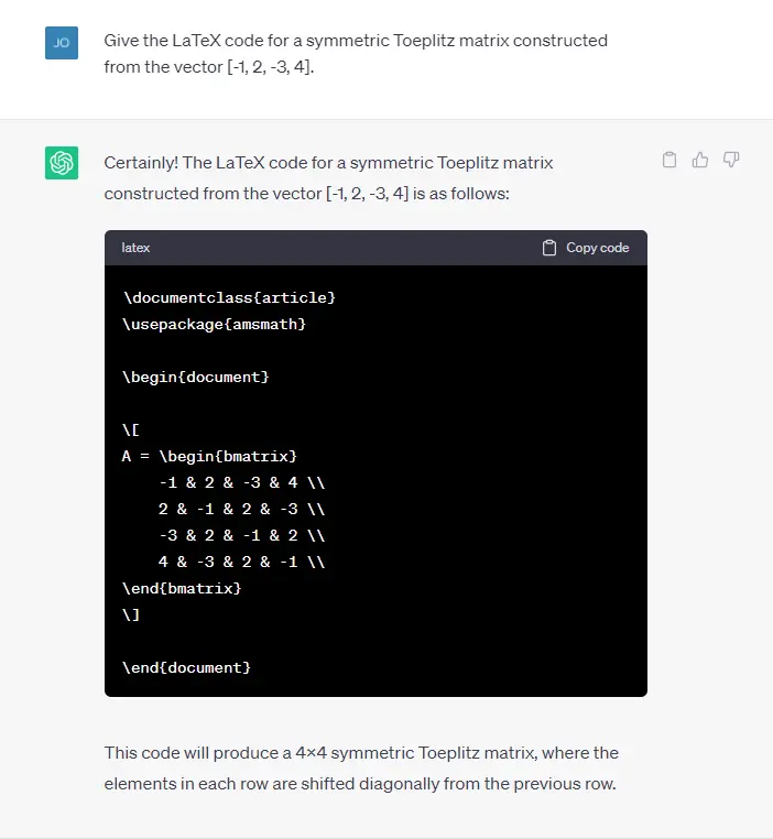 LaTeX-code-for-symmetric-Toeplitz-matrix