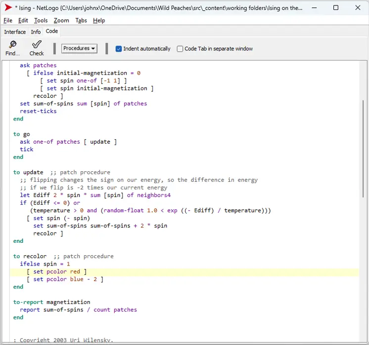 netlogo-ising-code